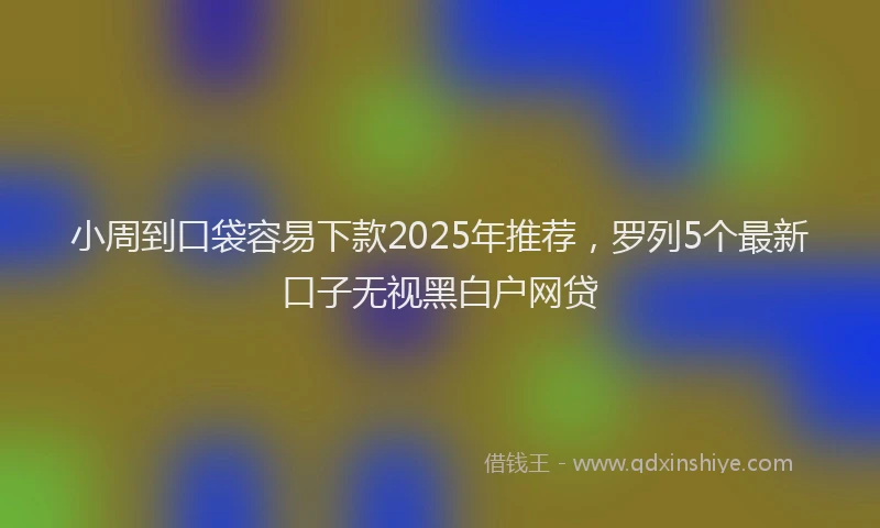 小周到口袋容易下款2025年推荐，罗列5个最新口子无视黑白户网贷
