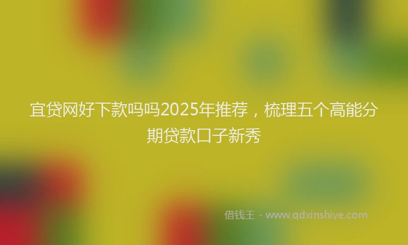 宜贷网好下款吗吗2025年推荐，梳理五个高能分期贷款口子新秀