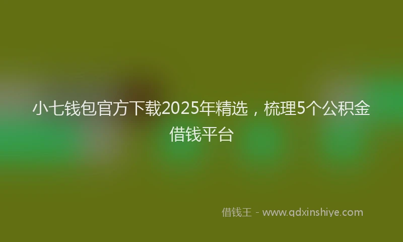 小七钱包官方下载2025年精选，梳理5个公积金借钱平台