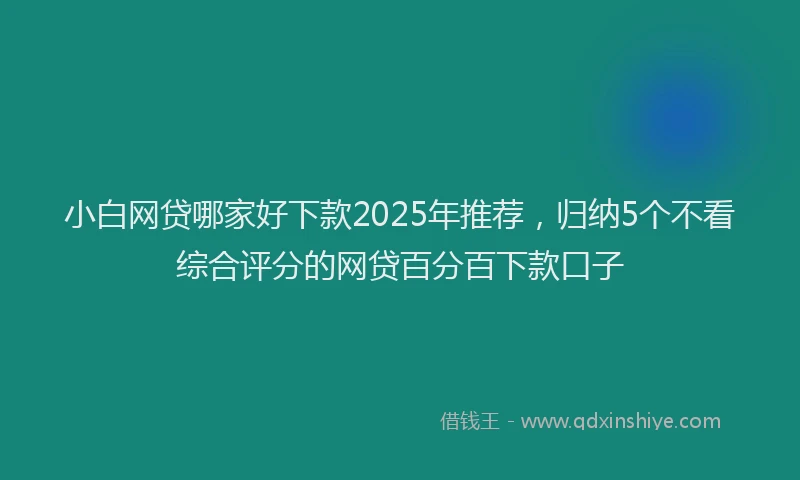 小白网贷哪家好下款2025年推荐，归纳5个不看综合评分的网贷百分百下款口子