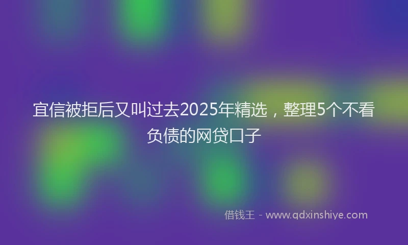 宜信被拒后又叫过去2025年精选，整理5个不看负债的网贷口子