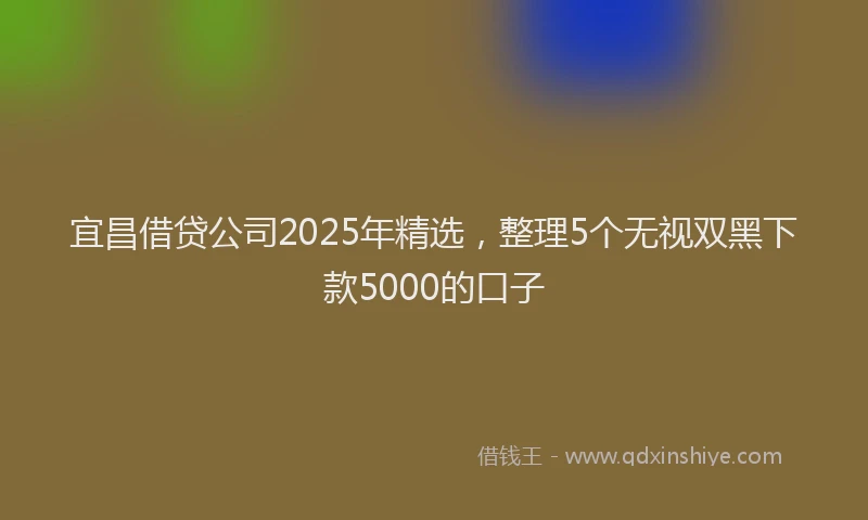 宜昌借贷公司2025年精选，整理5个无视双黑下款5000的口子