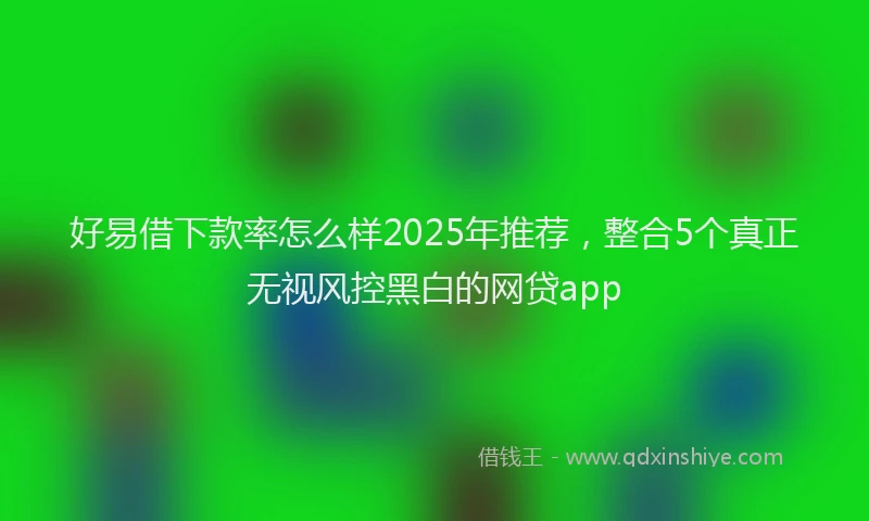 好易借下款率怎么样2025年推荐，整合5个真正无视风控黑白的网贷app