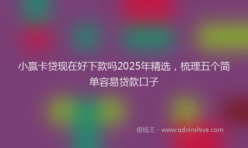 小赢卡贷现在好下款吗2025年精选，梳理五个简单容易贷款口子