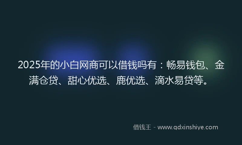 2025年的小白网商可以借钱吗有：畅易钱包、金满仓贷、甜心优选、鹿优选、滴水易贷等。