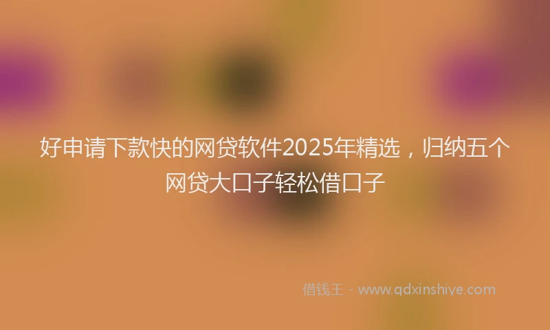 好申请下款快的网贷软件2025年精选，归纳五个网贷大口子轻松借口子