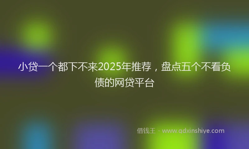 小贷一个都下不来2025年推荐，盘点五个不看负债的网贷平台