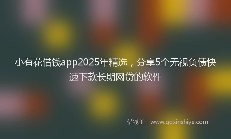小有花借钱app2025年精选，分享5个无视负债快速下款长期网贷的软件