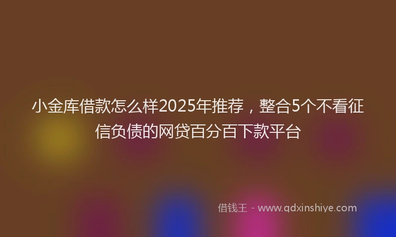 小金库借款怎么样2025年推荐，整合5个不看征信负债的网贷百分百下款平台
