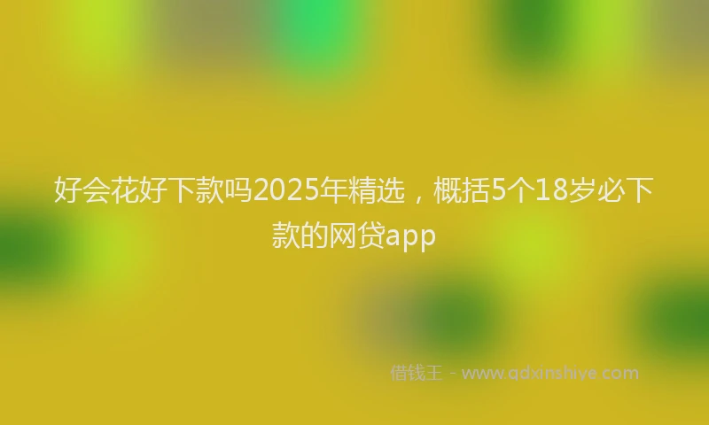 好会花好下款吗2025年精选，概括5个18岁必下款的网贷app