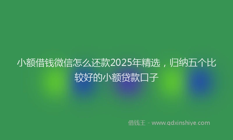 小额借钱微信怎么还款2025年精选，归纳五个比较好的小额贷款口子