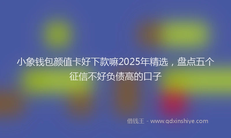 小象钱包颜值卡好下款嘛2025年精选，盘点五个征信不好负债高的口子