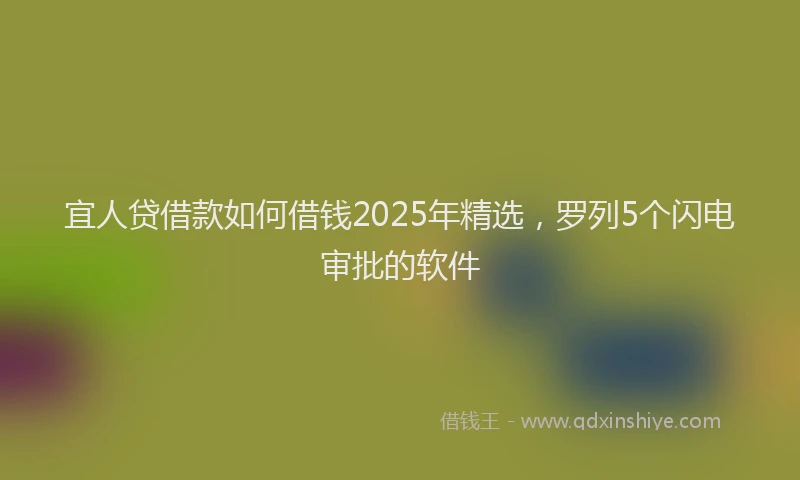 宜人贷借款如何借钱2025年精选，罗列5个闪电审批的软件