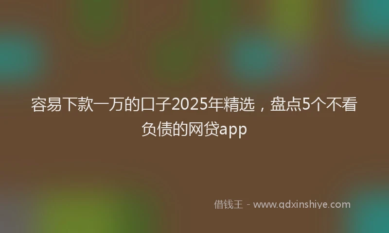容易下款一万的口子2025年精选，盘点5个不看负债的网贷app