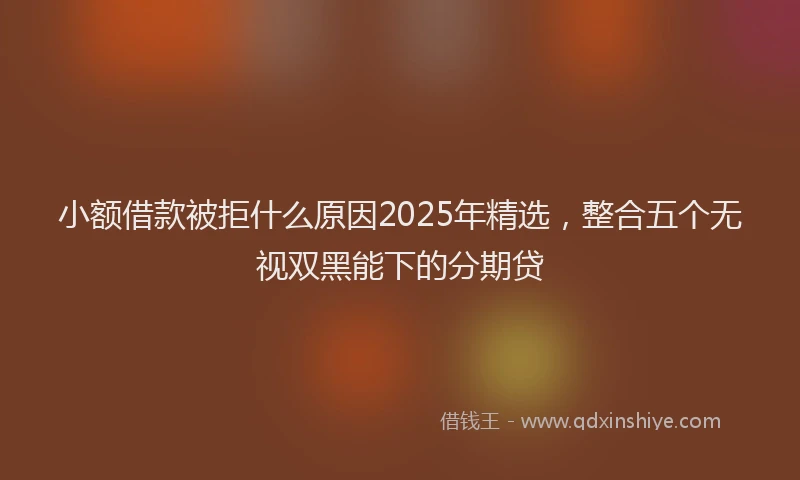 小额借款被拒什么原因2025年精选，整合五个无视双黑能下的分期贷