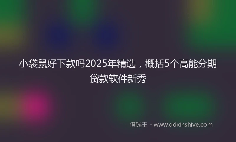 小袋鼠好下款吗2025年精选，概括5个高能分期贷款软件新秀