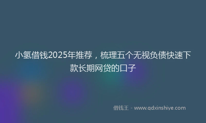 小氢借钱2025年推荐，梳理五个无视负债快速下款长期网贷的口子