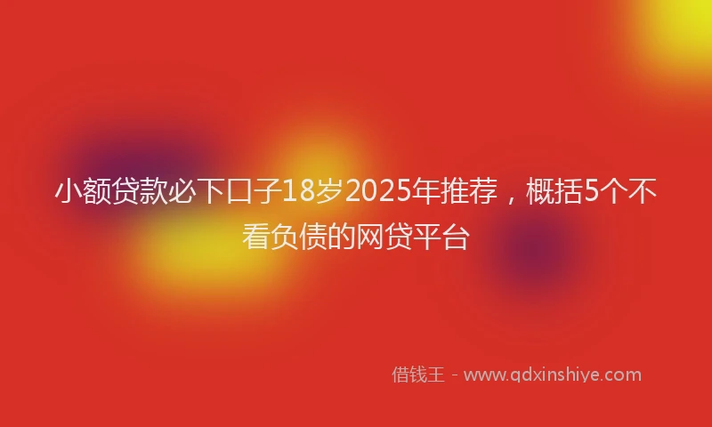 小额贷款必下口子18岁2025年推荐，概括5个不看负债的网贷平台