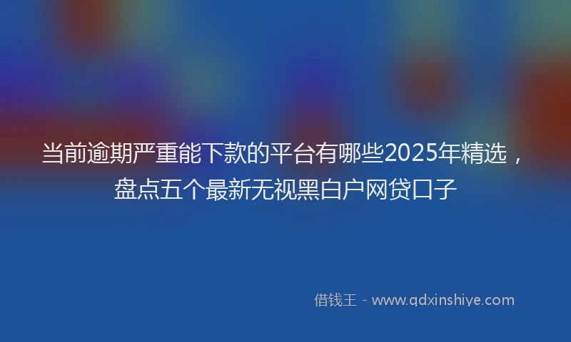 当前逾期严重能下款的平台有哪些2025年精选，盘点五个最新无视黑白户网贷口子