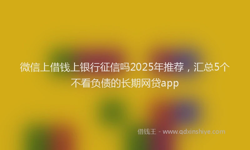 微信上借钱上银行征信吗2025年推荐，汇总5个不看负债的长期网贷app