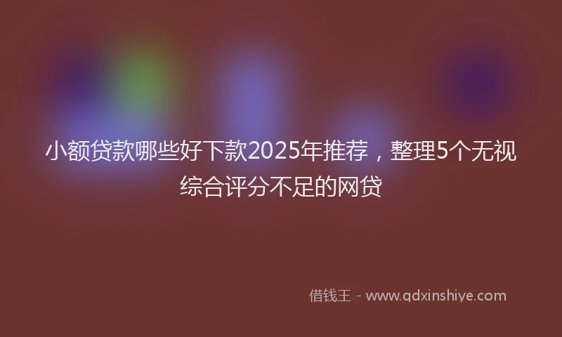 小额贷款哪些好下款2025年推荐，整理5个无视综合评分不足的网贷