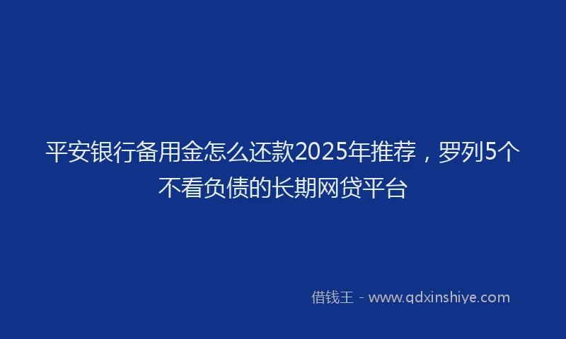 平安银行备用金怎么还款2025年推荐，罗列5个不看负债的长期网贷平台