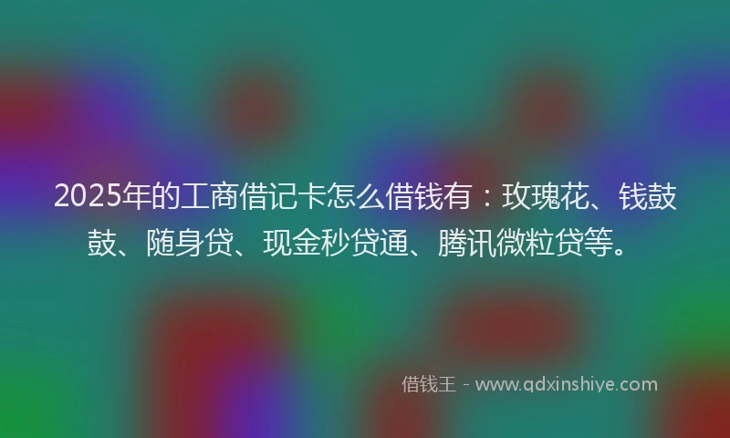 2025年的工商借记卡怎么借钱有：玫瑰花、钱鼓鼓、随身贷、现金秒贷通、腾讯微粒贷等。