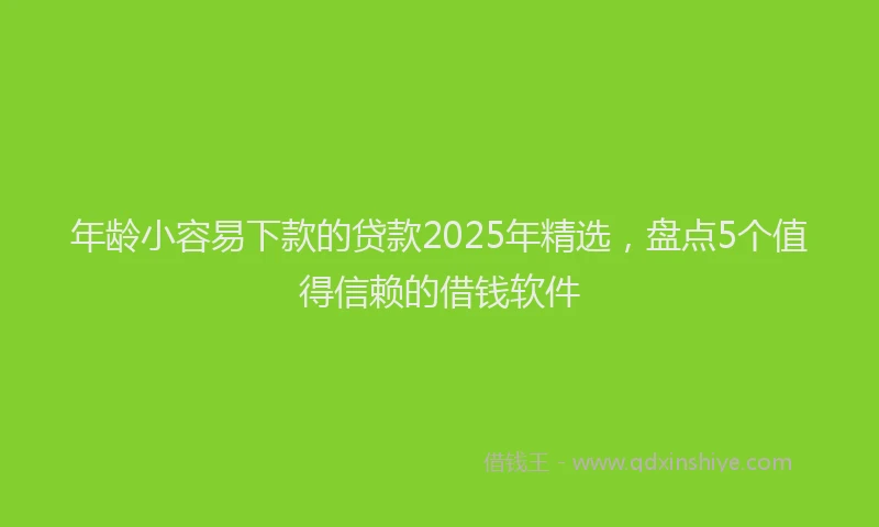 年龄小容易下款的贷款2025年精选，盘点5个值得信赖的借钱软件