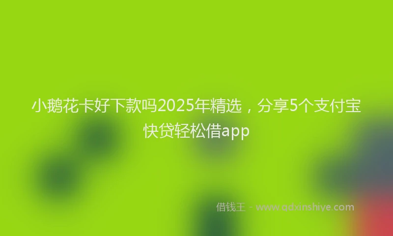 小鹅花卡好下款吗2025年精选，分享5个支付宝快贷轻松借app
