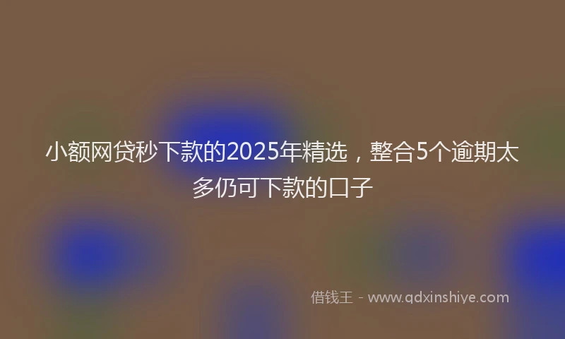 小额网贷秒下款的2025年精选，整合5个逾期太多仍可下款的口子