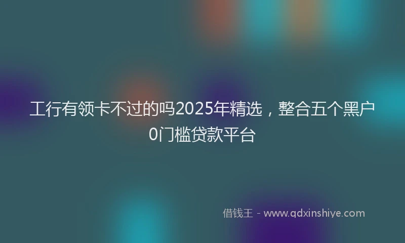 工行有领卡不过的吗2025年精选，整合五个黑户0门槛贷款平台
