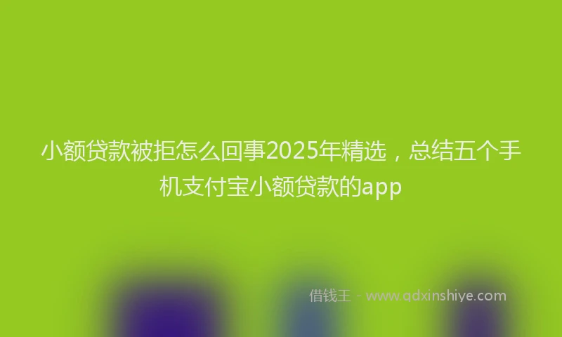 小额贷款被拒怎么回事2025年精选，总结五个手机支付宝小额贷款的app