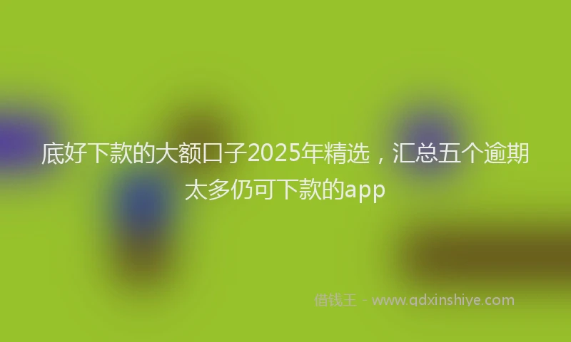 底好下款的大额口子2025年精选，汇总五个逾期太多仍可下款的app