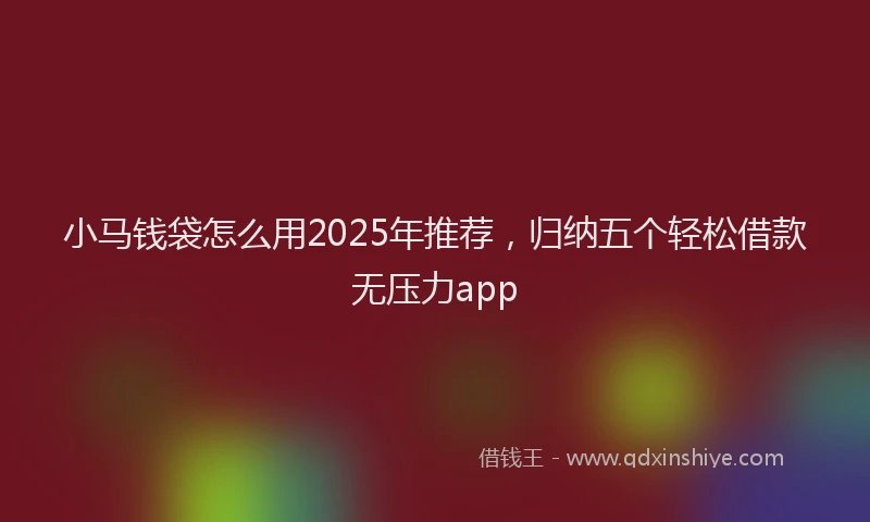 小马钱袋怎么用2025年推荐，归纳五个轻松借款无压力app