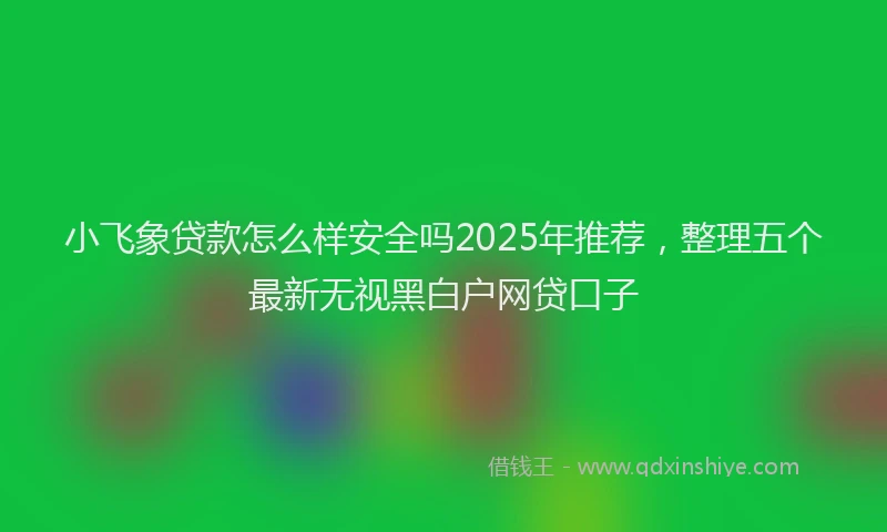 小飞象贷款怎么样安全吗2025年推荐，整理五个最新无视黑白户网贷口子