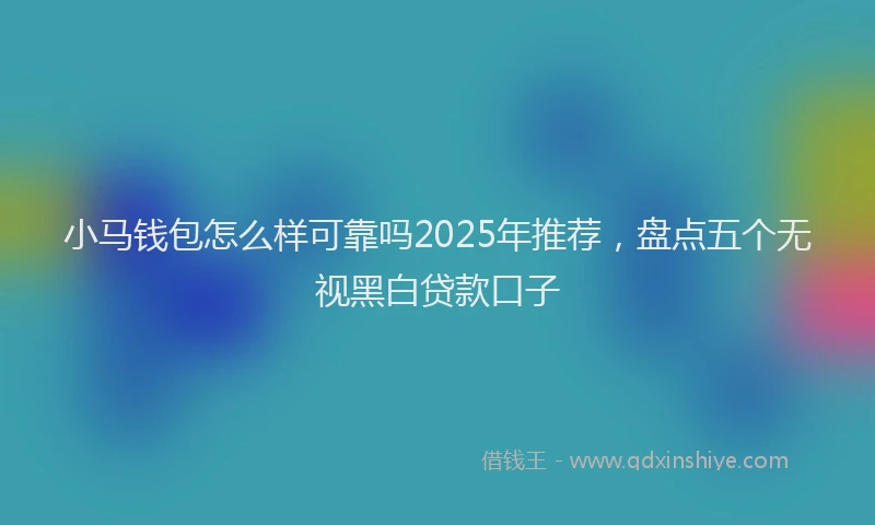 小马钱包怎么样可靠吗2025年推荐，盘点五个无视黑白贷款口子