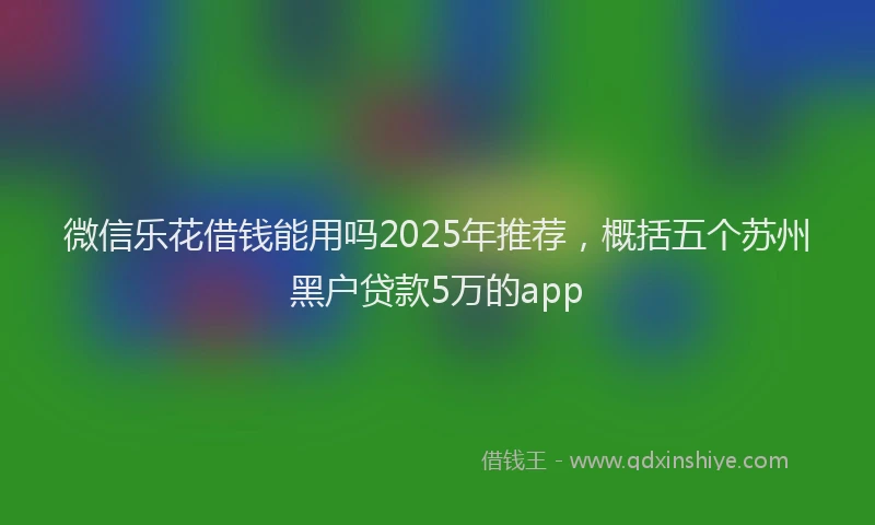 微信乐花借钱能用吗2025年推荐，概括五个苏州黑户贷款5万的app