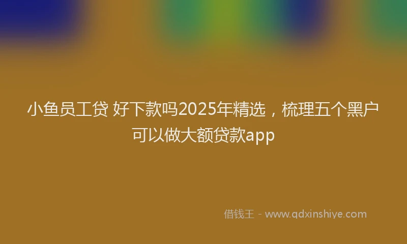 小鱼员工贷 好下款吗2025年精选，梳理五个黑户可以做大额贷款app