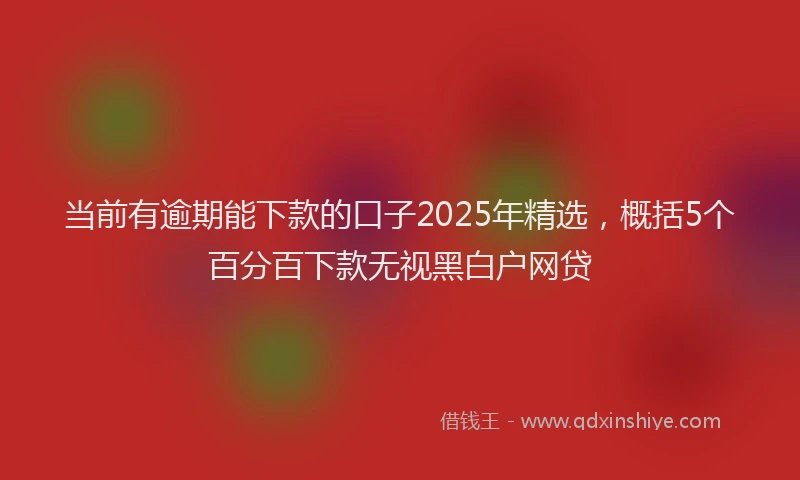 当前有逾期能下款的口子2025年精选，概括5个百分百下款无视黑白户网贷