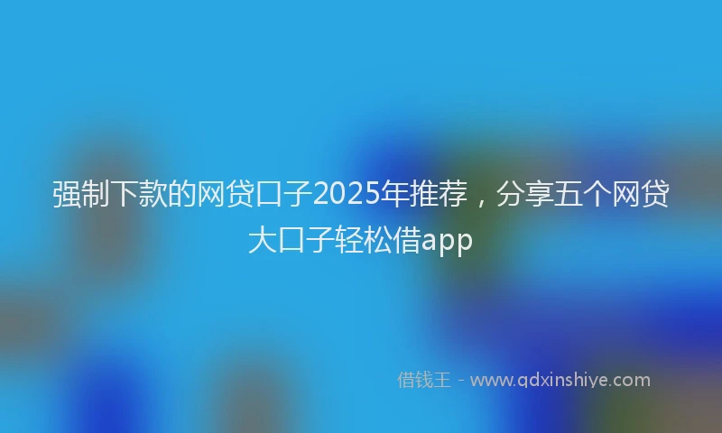 强制下款的网贷口子2025年推荐，分享五个网贷大口子轻松借app