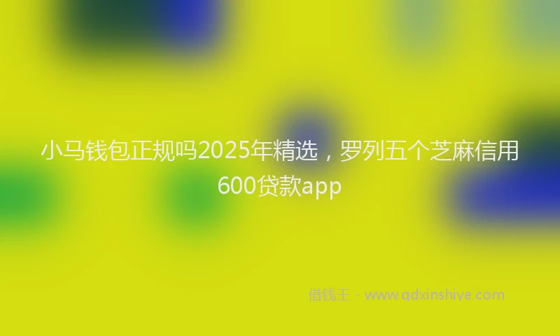 小马钱包正规吗2025年精选，罗列五个芝麻信用600贷款app
