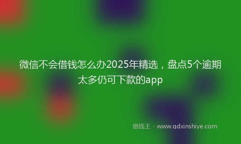微信不会借钱怎么办2025年精选，盘点5个逾期太多仍可下款的app