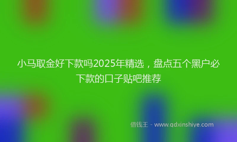 小马取金好下款吗2025年精选，盘点五个黑户必下款的口子贴吧推荐