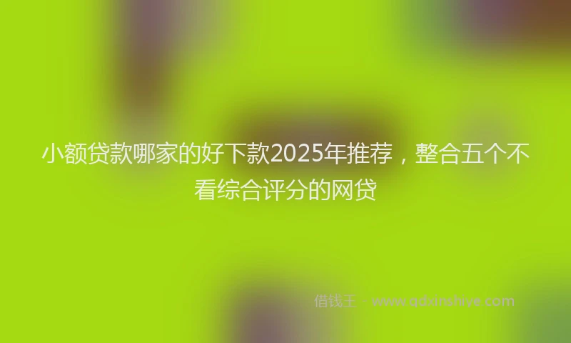小额贷款哪家的好下款2025年推荐，整合五个不看综合评分的网贷
