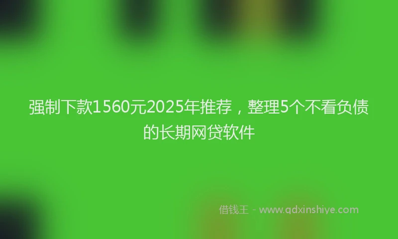 强制下款1560元2025年推荐，整理5个不看负债的长期网贷软件
