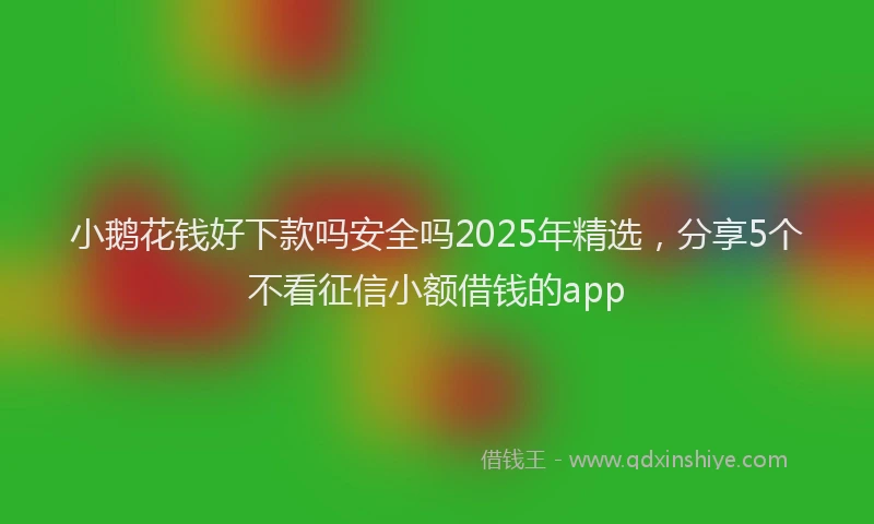 小鹅花钱好下款吗安全吗2025年精选，分享5个不看征信小额借钱的app