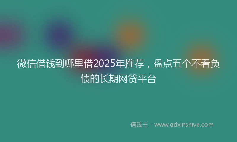 微信借钱到哪里借2025年推荐，盘点五个不看负债的长期网贷平台