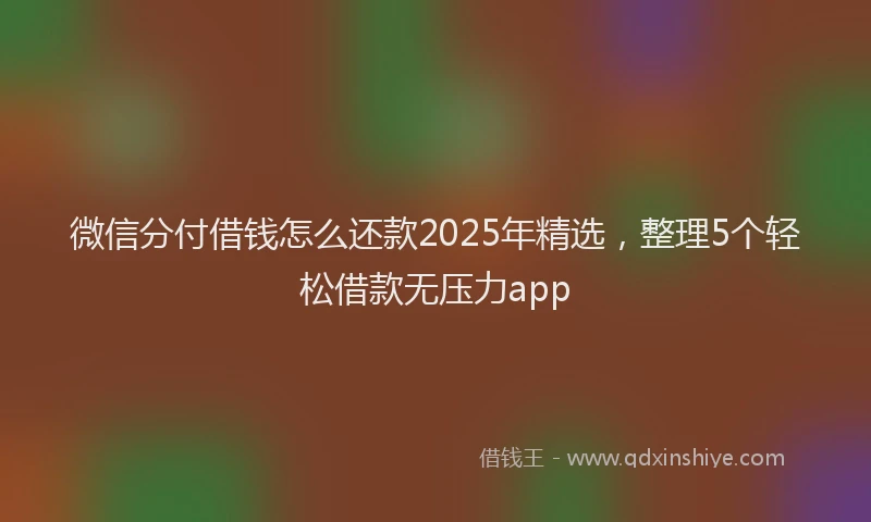 微信分付借钱怎么还款2025年精选，整理5个轻松借款无压力app