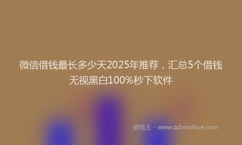 微信借钱最长多少天2025年推荐，汇总5个借钱无视黑白100%秒下软件