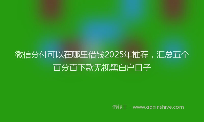 微信分付可以在哪里借钱2025年推荐，汇总五个百分百下款无视黑白户口子